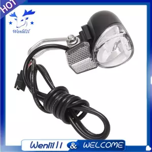 Đèn pha xe đạp điện E-Bike Đèn trước LED 6-55V Xe đạp điện 2 trong 1 Bộ còi chống nước Đèn pha