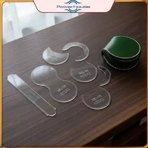 POWER DIY Handmade Ví đựng tiền xu Mẫu Acrylic cho da thủ công May công cụ Stencil bền để làm ví.
