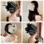 Kẹp tóc ngọc trai chiffon thanh lịch, kẹp cá mập hai mặt nơ nữ, phụ kiện thời trang Mina