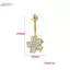 HFSHY Thép không gỉ cao cấp Dangle Bụng Nút Nhẫn Sáng Bóng Phai Màu Rốn Xuyên Cho Lễ Hội Carnival Trang Phục Trang Trí VN