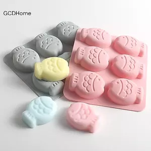 GCDHome Khuôn Silicon Handmade Xà Phòng Khuôn Tự Làm Hình Cá Tròn Làm Xà Phòng Nến HOT