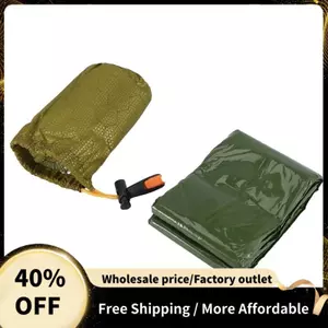 Túi Ngủ Khẩn Cấp Bao Bivy Có Còi Ngoài Trời Sinh Tồn Túi Ngủ Chăn Nhiệt Cho Cắm Trại Ba Lô