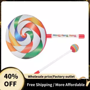 Lollipop Hoa Văn Nhiều Màu Sắc Trống Nhạc Cụ Cho Trẻ Em Mẫu Giáo Giáo Giáo Dục Âm Nhạc Giáo Dục Sớm