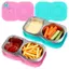 Hộp đựng đồ ăn nhẹ bằng thép không gỉ 5.3Oz kép- Nắp silicon chống rò rỉ, 4 gói