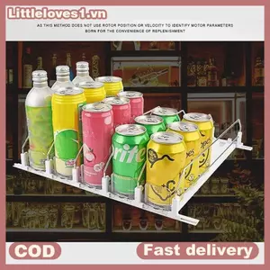 Littleloves1 Đồ Uống Đóng Hộp Đẩy Ra Đồ Uống Thruster Hộp Đựng Soda Có Thể Tự Lắc Nhà Bếp Quầy Tổ Chức Kệ Tủ Lạnh VN