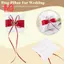 Gối nhẫn cho nhẫn cưới gối đính ruy băng satin đỏ + trắng 10 cm x 10 cm