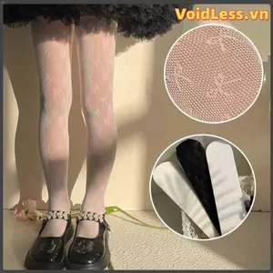 Quần tất trẻ em VOIDLESS, Vớ ren nơ mùa hè, Quần legging mỏng công chúa lưới cho bé