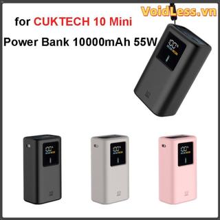 Bảo vệ VOIDLESS, có tay cầm bằng silicon chống sốc, Vỏ bảo vệ chống bụi mềm di động chất lượng cao cho CUKTECH Model 10 Mini 10000mAh 55W Power Bank Travel