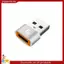 Cáp chuyển đổi USB Type-C-20mm, Bạc, Nam sang Nữ Thiết kế hoàn hảo Lý tưởng để sạc nhanh và truyền dữ liệu hiệu quả