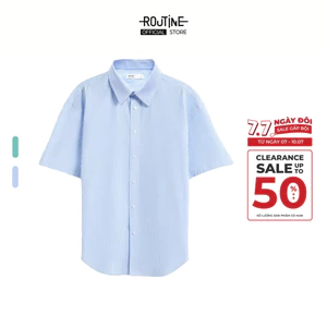 Áo Sơ Mi Nam Tay Ngắn Kẻ Sọc Form Loose - Routine 10S25SHS017