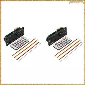 Bộ khuếch đại 2X 6W Bluetooth 5.0 MP3 / WAV / FLAC Bảng giải mã DC 12V Hệ thống âm thanh ô tô Hi-Fi có ghi âm USB / TF / FM & cuộc gọi