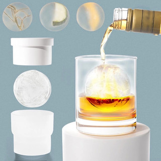 Set 5 Khuôn Làm Đá Hình Tròn Lớn 6CM Tiện Lợi Khuôn Silicon Làm Đá Tròn Viên Cỡ Lớn