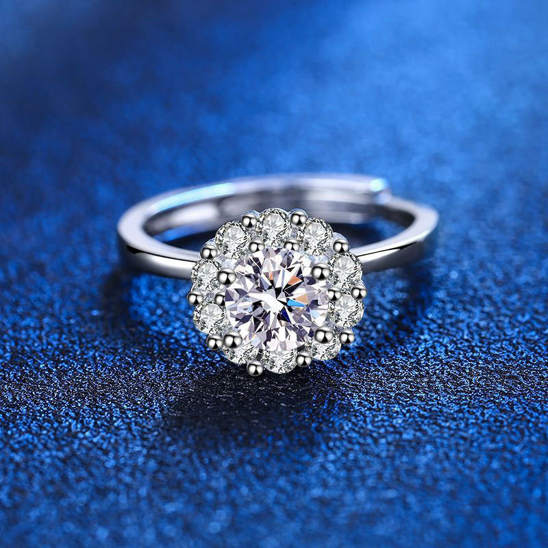 Women's Moissanite Wedding Ring by szOneWise