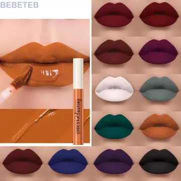 BEBETEB Son Môi, Cốc Chống Dính Sương Mù Son Bóng, Gợi Cảm Nữ Màu Đỏ Son Tint Mỹ Phẩm Chống Thấm Nước Lâu Dài Son Môi Chất Lỏng Trang Điểm Mùa Hè