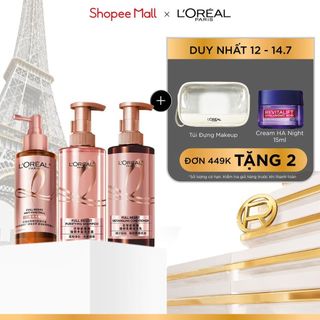 Bộ dầu gội xả & xịt serum ngăn ngừa & giảm gãy rụng tóc, tóc chắc khỏe hơn L’oreal Paris Full Resist 440mlx2, 90ml