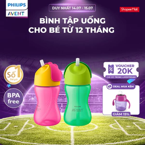 Bình Tập Uống Cho Bé Từ 12 Tháng 300ml Philips Avent - Có Ống Hút Silicon Mềm An Toàn