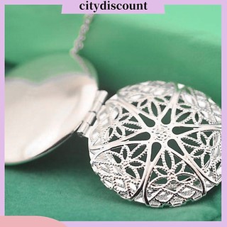 {Citydiscount} Dây Chuyền Mặt Tròn Rỗng Đựng Ảnh Độc Đáo