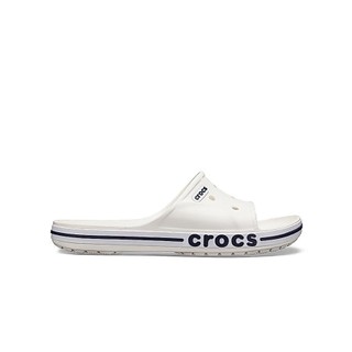 Dép Quai Ngang Unisex Crocs Bayaband - White/Navy - 205392-126