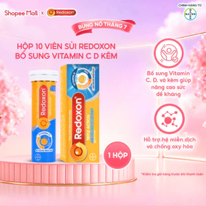 Viên sủi Redoxon bổ sung 1000mg Vitamin C, Kẽm giúp nâng cao sức đề kháng, Hỗ trợ hệ miễn dịch và chống oxy hóa 10 viên