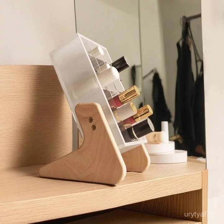 Hộp đựng son môi bằng acrylic có nhiều ngăn để đựng son môi, son bóng và son dưỡng môi, một vật dụng trang trí bàn làm v