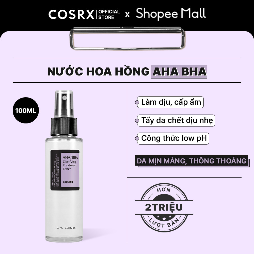 COSRX Nước hoa hồng AHA/BHA Clarifying Treatment Toner 100ml/150ml