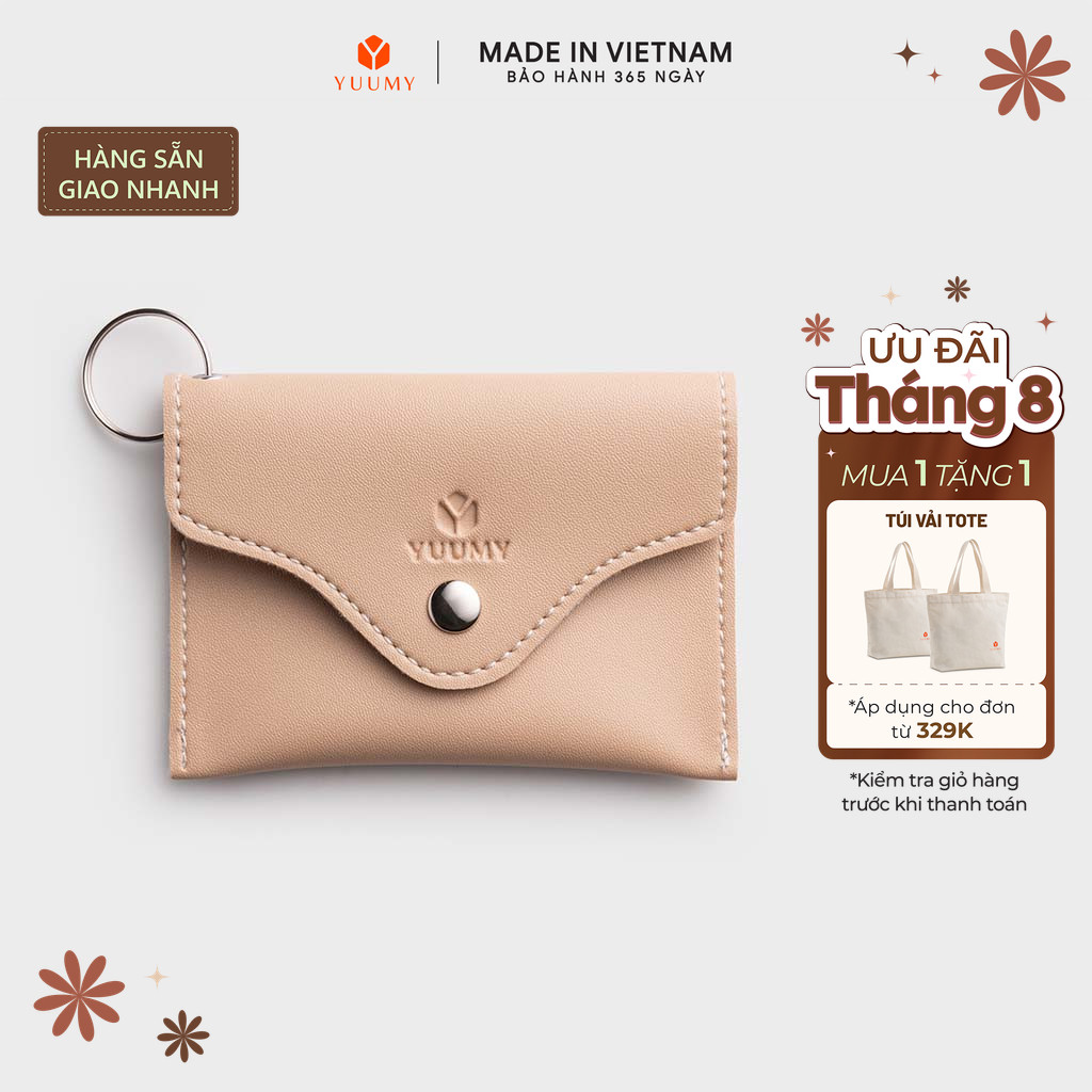 Ví Yuumy (Thời trang nữ nắp gập cỡ nhỏ – Ví móc khóa da YMK1) Bagsmart
