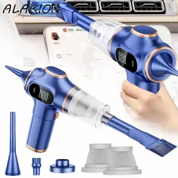 Máy hút bụi ô tô ALARION, Máy hút bụi không dây hút cao 120W sử dụng kép, Hút mạnh 4500Pa Màn hình LCD công suất cao Máy hút bụi không dây Sử dụng trong gia đình