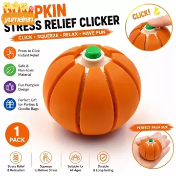 Đồ chơi Clicker bí ngô YUMEIREN, Đồ chơi Fidget bí ngô hình quả bí ngô PLA, Nút nhấn Đồ chơi Fidget có thể bóp được nhiều màu cho mọi lứa tuổi