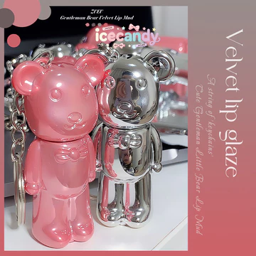 [ice] Creative Gentleman Bear Matte Velvet Lip Mud Dưỡng ẩm lâu trôi Lip Mud Lip Glaze