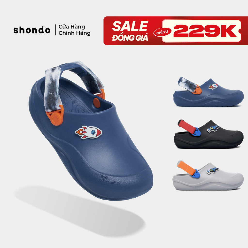 Dép sục bé trai Shondo Clog Little Suke