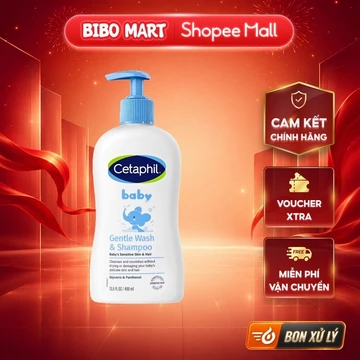 [KOL] Sữa tắm gội cho bé Cetaphil Baby Gentle Wash chai 400ml - BM001.1