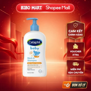 [MALL] Sữa tắm gội cho bé Cetaphil hương hoa cúc chai 400ml - BM001.3