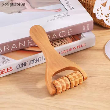 Cod 1pc con lăn bằng gỗ massager cổ, vai và chân phổ tay massager massage công cụ massage chân massager