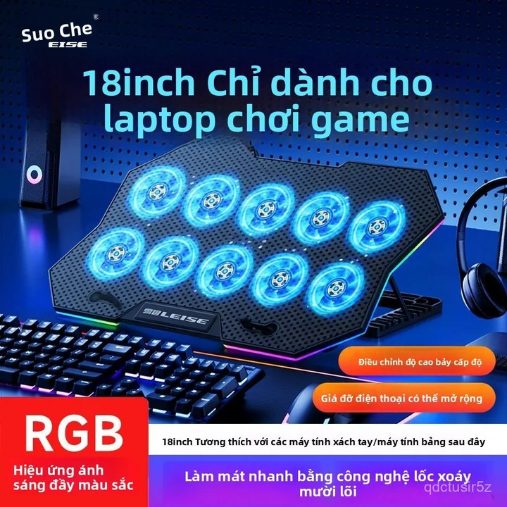 Quạt tản nhiệt laptop LeiShuo, giá đỡ tản nhiệt cho laptop chơi game, giá đỡ nâng cao, làm mát bằng không khí, đa năng