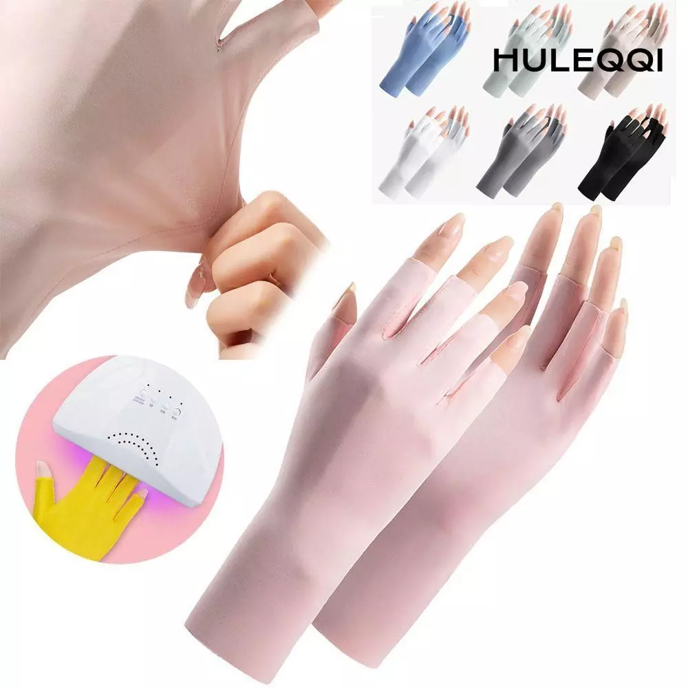 Găng Tay Chống Nắng HULEQI, Đèn Led Chống Tia UV Găng Tay Vẽ Móng Tay, Làm Móng Tay Chống Bức Xạ Bảo Vệ Da Ngón Tay Bảo Vệ Tia UV Móng Tay Nghệ Thuật Găng Tay Tăng Cường Móng Tay