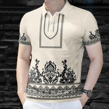 Áo Polo Cho Nam Nam Nam Nam Áo Sơ Mi Châu Á Đính Cho Nam Hiện Đại Filipiniana Khô Phù Hợp Với Áo Polo Vintage Phong Cách Dân Tộc Tay Ngắn Quần Áo Nam