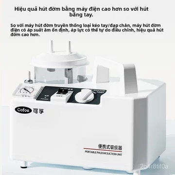 Máy hút đờm điện CoFo rửa mũi y tế xách tay cho trẻ em người già, hút dịch mũi