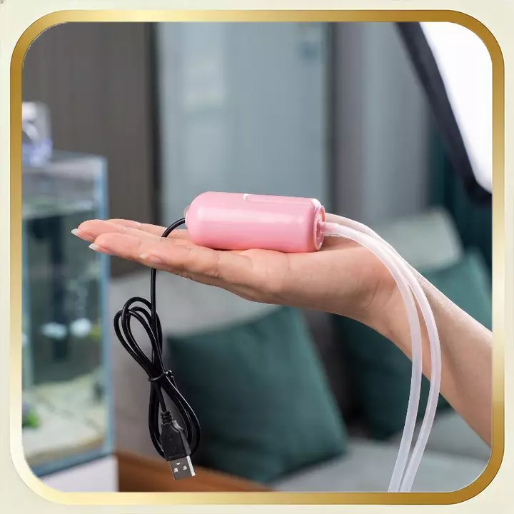 (COD) Máy bơm không khí USB Bể cá Máy nén khí im lặng Bể cá Máy tạo oxy Mini cầm tay Máy sục khí oxy Phụ kiện bể cá
