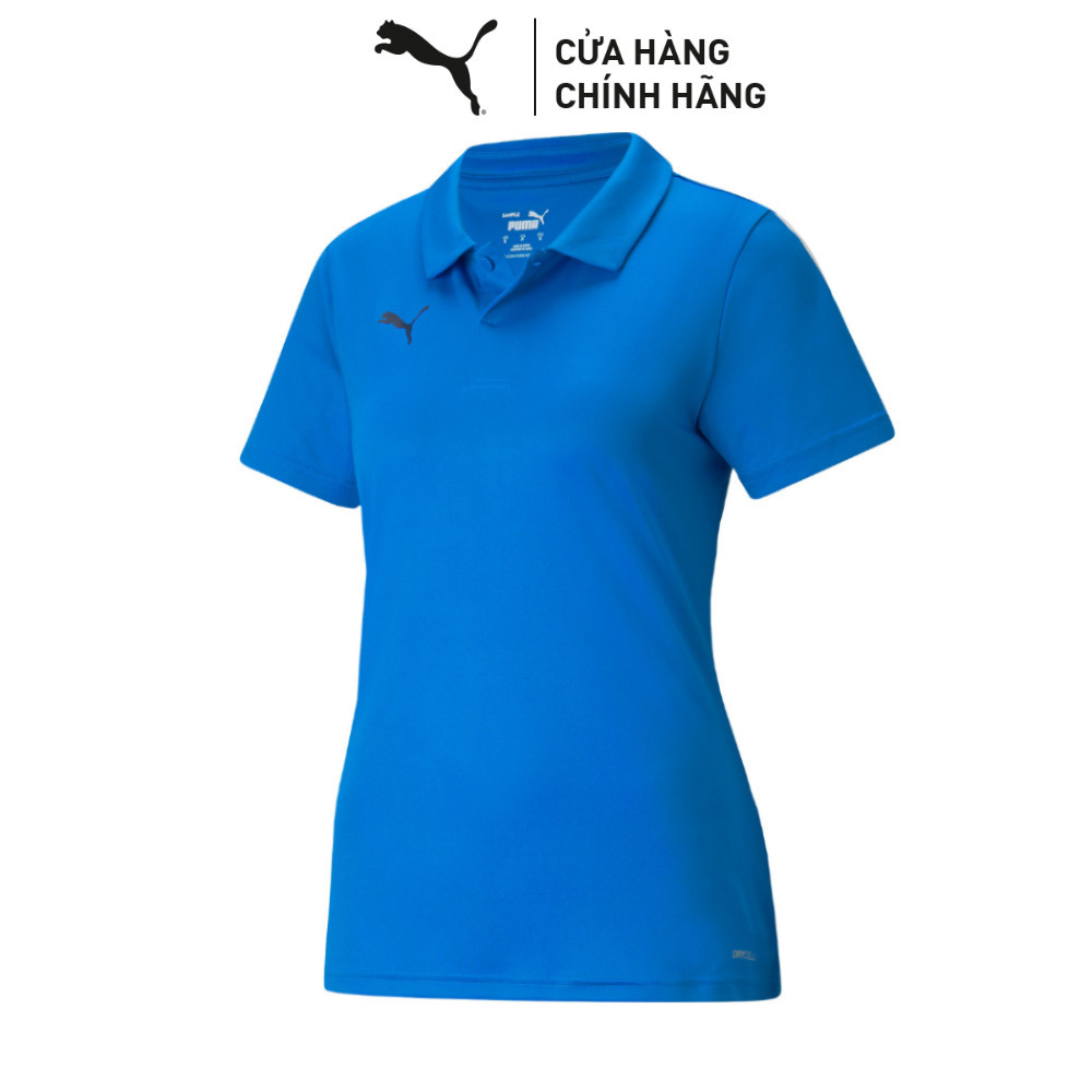 Áo Thun Thể Thao Đá Bóng PUMA Nữ teamLIGA Sideline Polo W Electric Blue Lemonade-White Màu Xanh