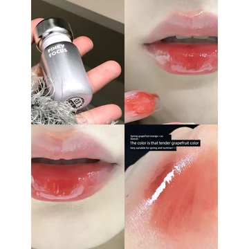 son bóng lì lâu trôi son bóng Gương Đẹp Luster Bóng Son Bóng Dưỡng Ẩm Thủy Tinh Bóng Môi Trơn Mặt Làm Trắng Gương Màu Son Bóng PinkyFocus