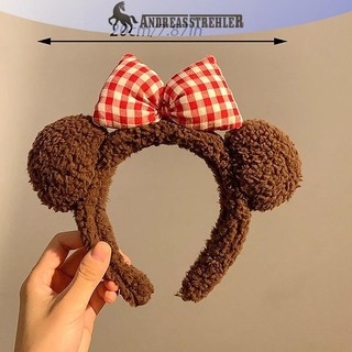Onetimingfine 1 Nữ Thời Trang Nơ Gấu Tai Sang Trọng Tóc Rửa Mặt Hoạt Hình Trẻ Em Nữ Ngọt Ngào Dễ Thương Bé Gái Băng Đô Quấn Tóc Phụ Kiện Tóc VN