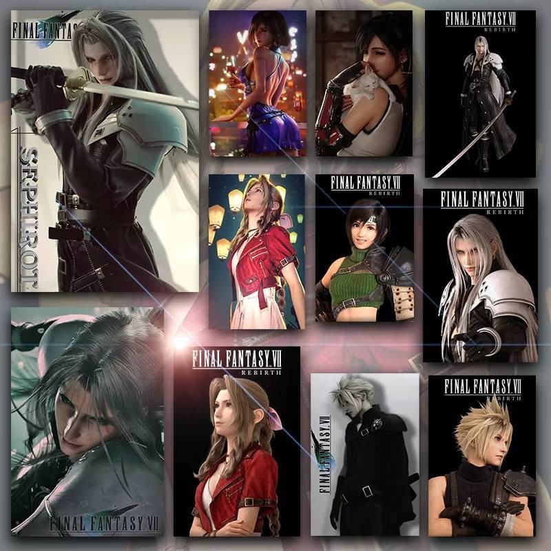 F-Final Fantasy Poster T-Tafa Cloud Sephiroth Game Anime Poster Canvas Tranh Treo Tường Nhà Phòng Khách Phòng Trò Chơi Nhà Để Xe Nghệ Thuật Treo Tường