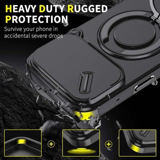 360°Ốp Nhẫn Xoay Được Cho iPhone 16 Pro Max 15 Pro Max 14 13 12 11 Pro 15 Plus 17 Pro Max Có Chân Đế Bảo Vệ Camera Len Vỏ Cứng Chống Sốc