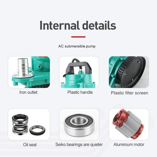 AIMVUKES  [SIÊU BỀN] Máy bơm nước chìm | Bơm tõm 370W 25 lít/ phút ( Cam kết lõi đồng 100%)