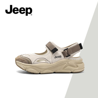 JEEP Mùa Hè Phong Cách Mới Nữ Mary Jane Sandal Cắt Laser Thoáng Khí Bao Mũi Giày Nữ Ngoài Trời