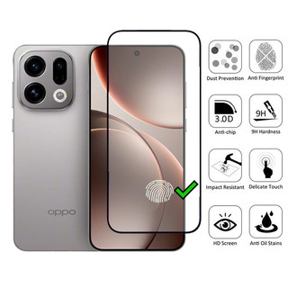 Miếng dán bảo vệ màn hình kính cường lực 2 trong 1 OPPO Find X9 HD cho OPPO Find X9 Pro X8 5G Phim bảo vệ phía trước & Phim ống kính máy ảnh có thể mở khóa