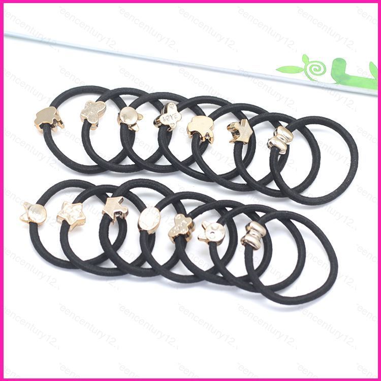 Phụ kiện tóc dây buộc màu đen từ Hàn Quốc - Dây cao su bền và đàn hồi tốt