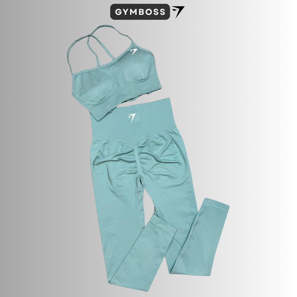 Bộ Quần Áo Tập Gym,Yoga,Chất Liệu Dệt Kim 10% Elast,Quần Legging + Áo Bra Đan Dây Cách Diệu GB259