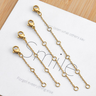 Dây chuyền mở rộng thép không gỉ, vàng 18k, dễ dàng điều chỉnh kích thước