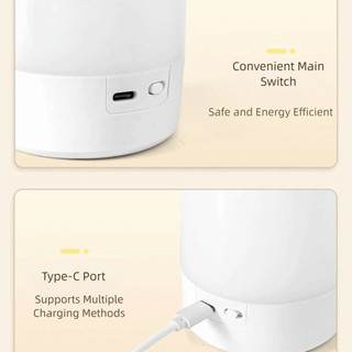 Đèn ngủ để bàn JKDesign - LED cảm ứng sạc, điều chỉnh độ sáng với 3 màu cho phòng ngủ